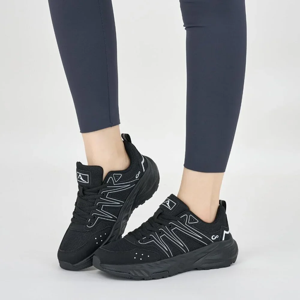 Women's Sneakers Walking Shoes Slip on Cushion Tennis Shoe Workout Gym All Black
